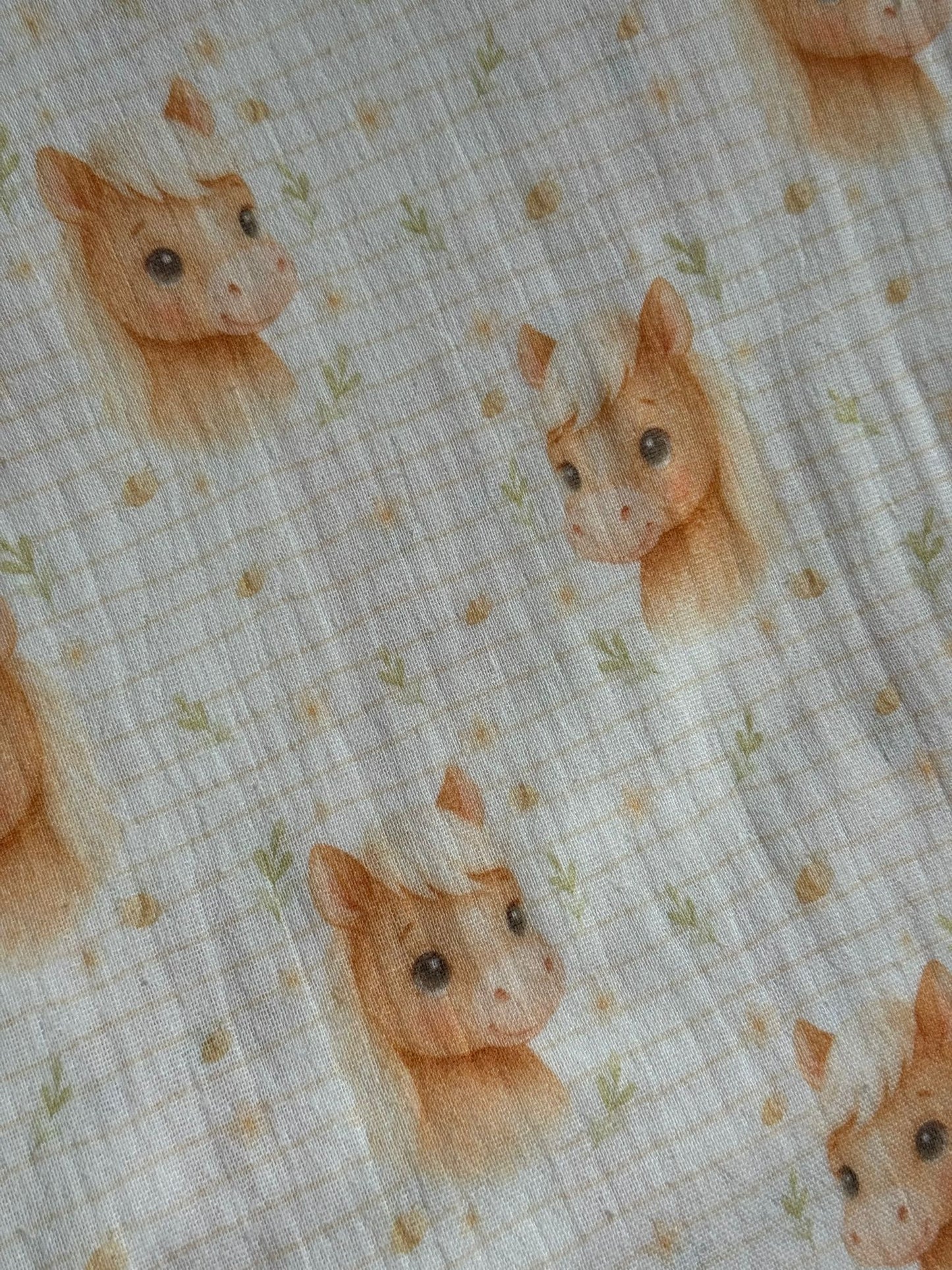 Tela de muselina con estampado de ovejas