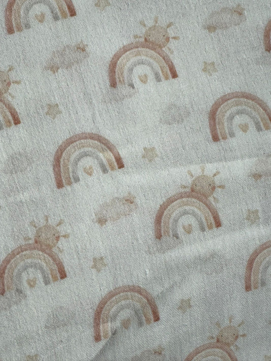 Tela de muselina con estampado de ovejas