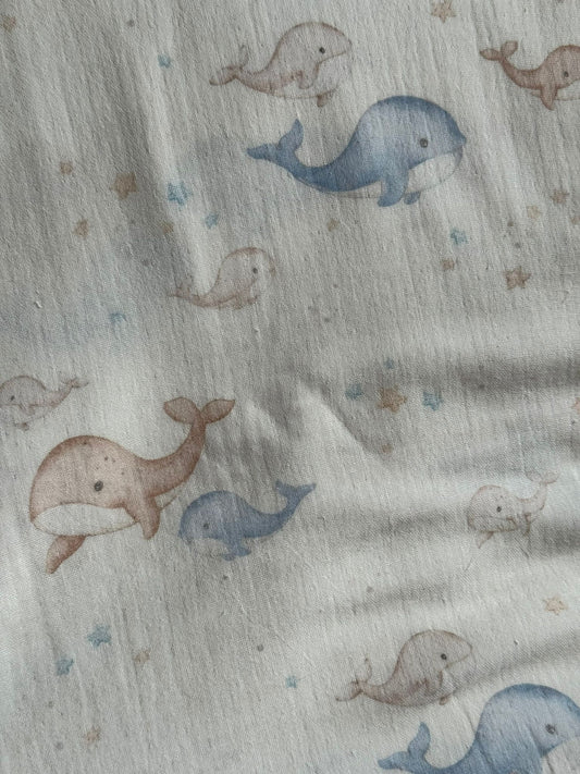 Tela de muselina con estampado de ovejas