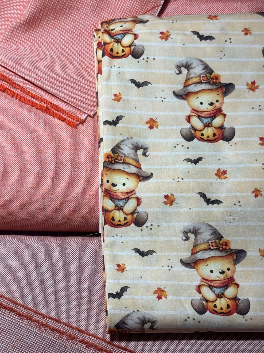 Tecido 100% Algodão | Padrão Infantil | Ursinho Halloween