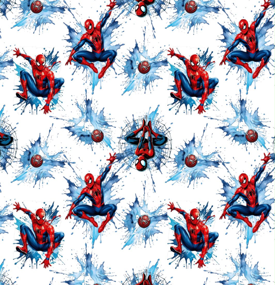 Tecido 100% Algodão | Padrão Infantil | Homem Aranha