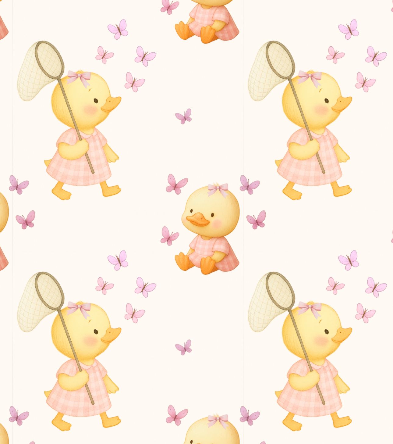 Tecido 100% Algodão | Padrão Infantil | Patinha e Borboleta