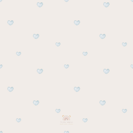 Tecido 100% Algodão | Padrão Infantil | Corações 3