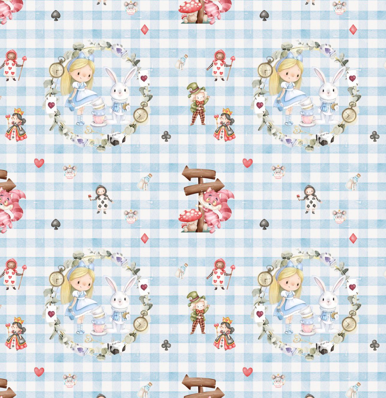 Tecido 100% Algodão | Padrão Infantil | Hora do Chá