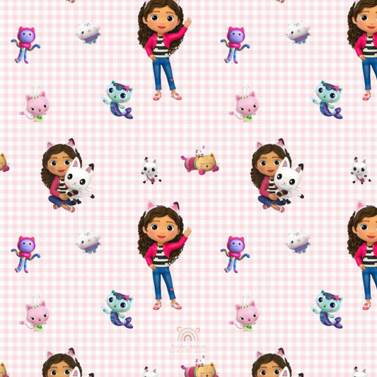 Tecido 100% Algodão | Padrão Infantil | A casa mágica de Gabby