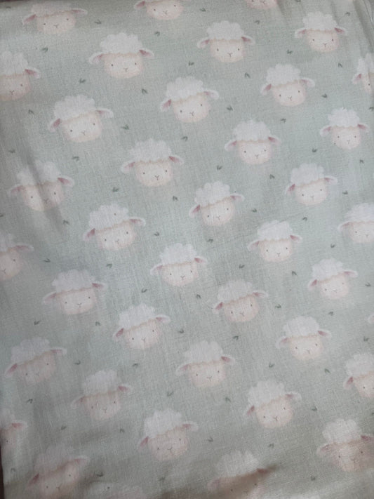 Tela de muselina con estampado de ovejas
