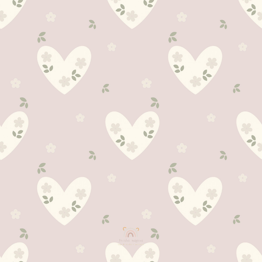 Tecido 100% Algodão | Padrão Infantil | Corações 4