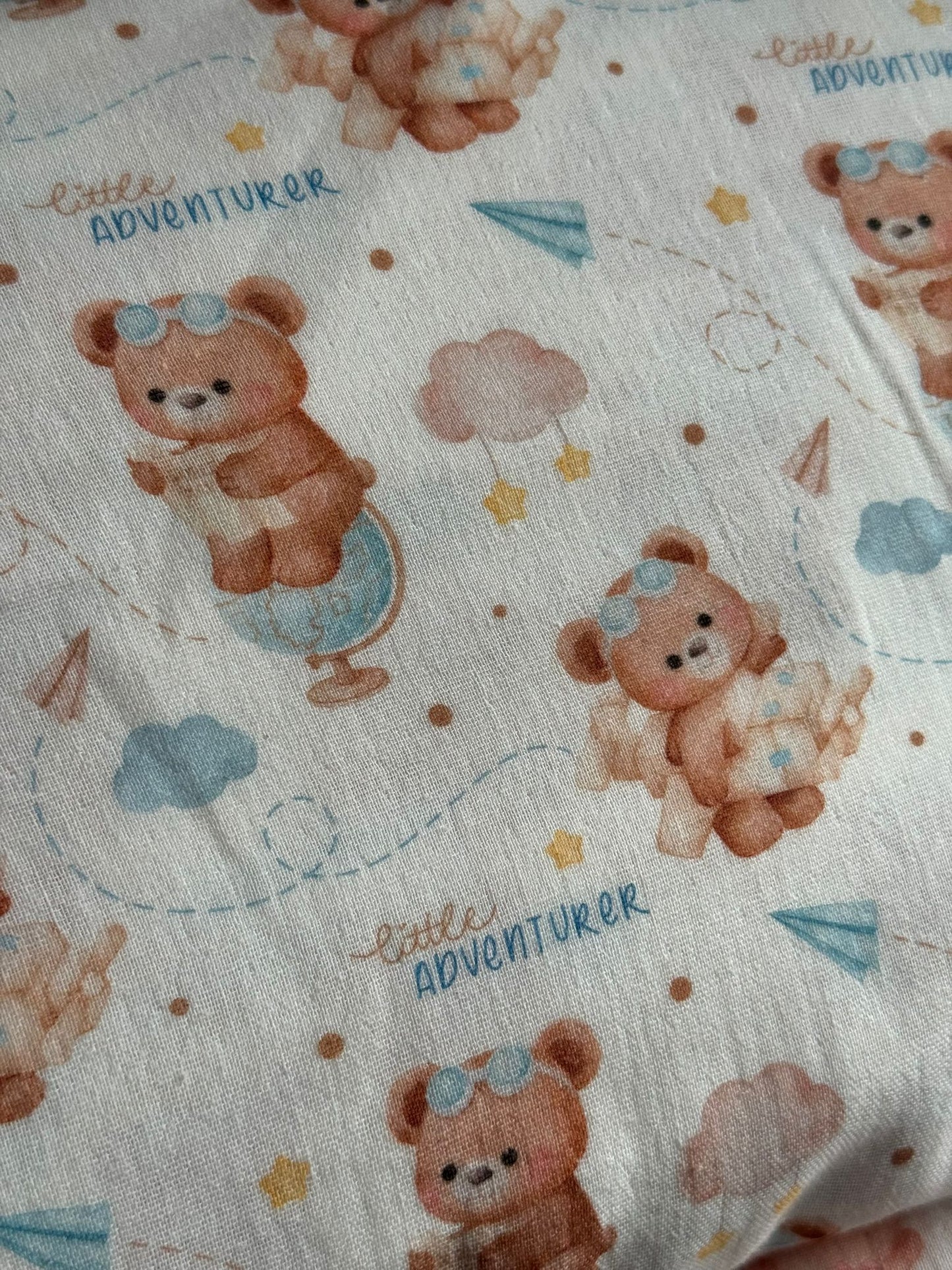 Tela de muselina con estampado de ovejas