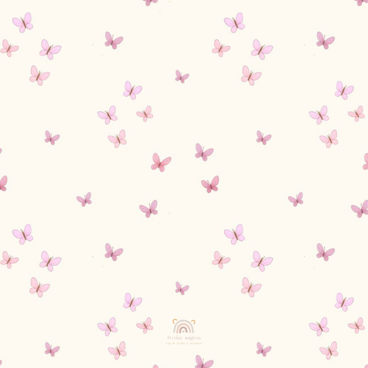 Tecido 100% Algodão | Padrão Infantil | Borboletas