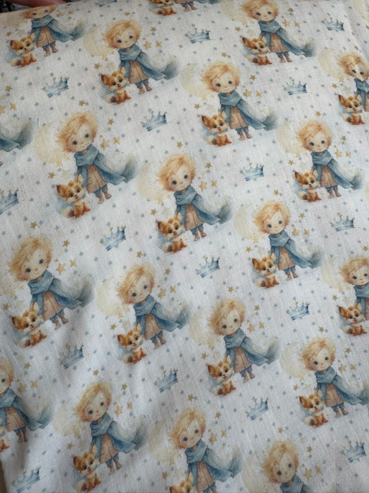 Tela de muselina con estampado de ovejas