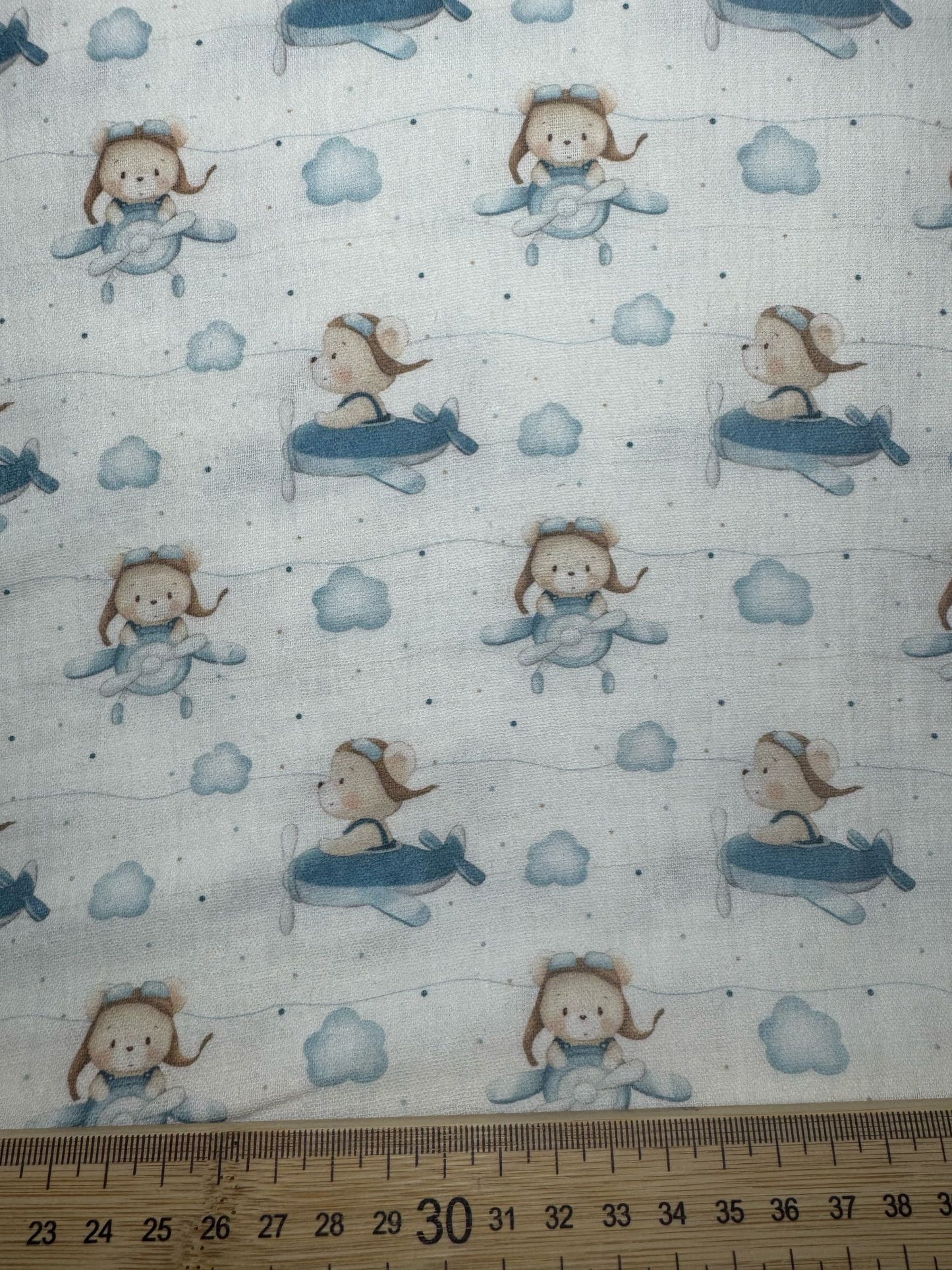 Tela de muselina con estampado de ovejas