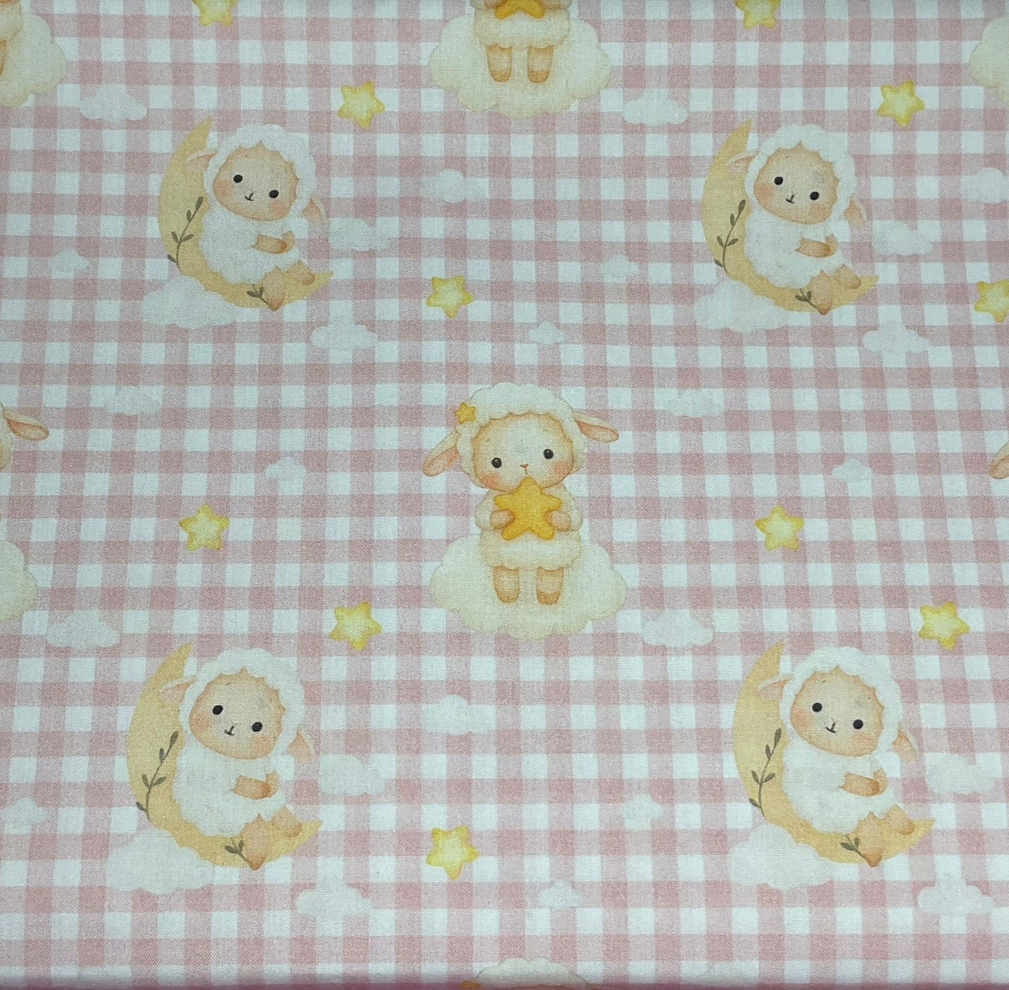 Tecido 100% Algodão | Padrão Infantil | Ovelhinha nas Estrelas