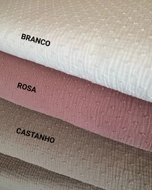 Tela de muselina rosa