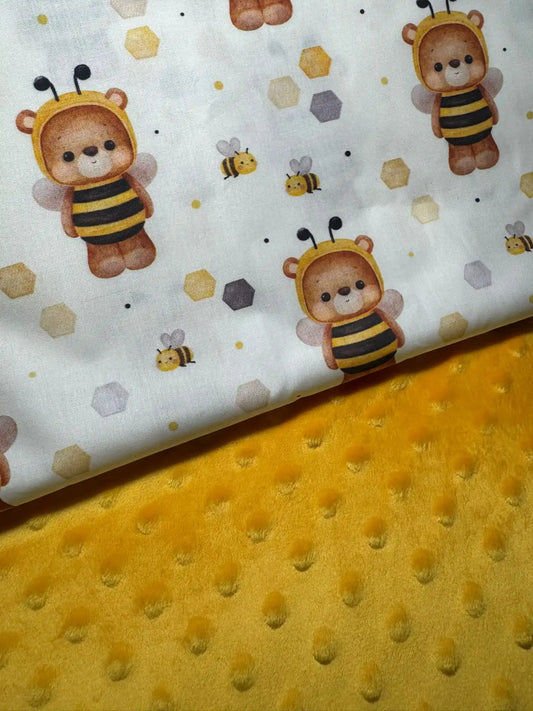 Tela Minky amarilla
